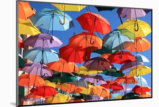 Umbrellas Decor Madrid Getafe-null-Mounted Art Print