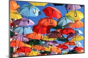 Umbrellas Decor Madrid Getafe-null-Mounted Art Print