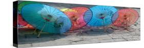 Umbrellas For Sale on the Streets, Shandong Province, Jinan, China-Bruce Behnke-Stretched Canvas