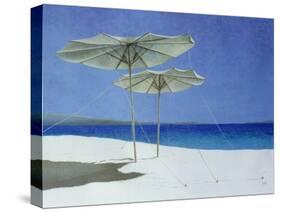 Umbrellas, Greece, 1995-Lincoln Seligman-Stretched Canvas