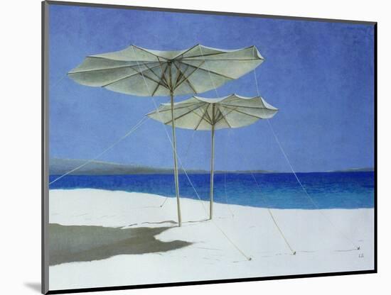 Umbrellas, Greece, 1995-Lincoln Seligman-Mounted Giclee Print