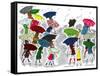 Umbrellas - Jack and Jill, April 1945-Stella May DaCosta-Framed Stretched Canvas