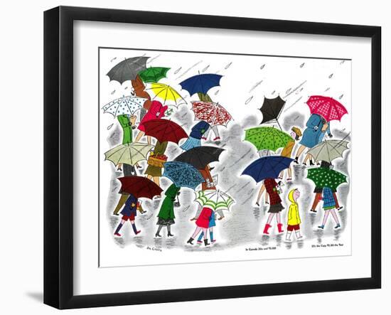 Umbrellas - Jack and Jill, April 1945-Stella May DaCosta-Framed Premium Giclee Print