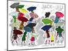 Umbrellas - Jack and Jill, April 1945-Stella May DaCosta-Mounted Giclee Print