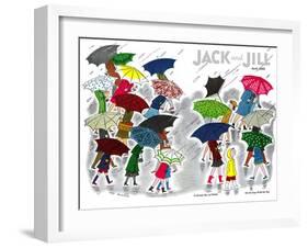 Umbrellas - Jack and Jill, April 1945-Stella May DaCosta-Framed Premium Giclee Print