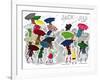 Umbrellas - Jack and Jill, April 1945-Stella May DaCosta-Framed Giclee Print