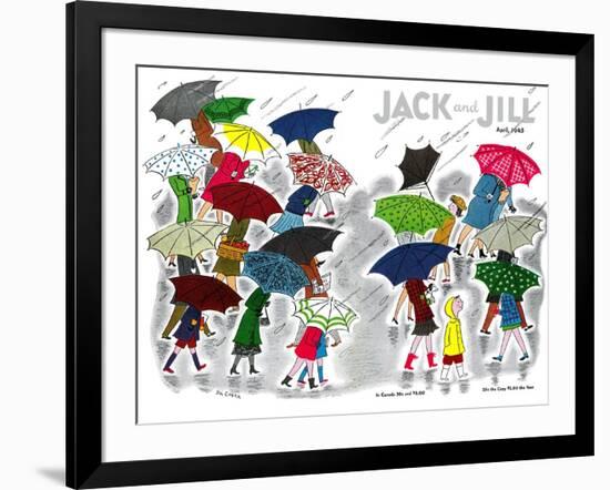 Umbrellas - Jack and Jill, April 1945-Stella May DaCosta-Framed Giclee Print