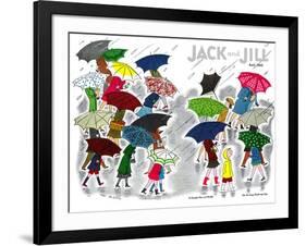 Umbrellas - Jack and Jill, April 1945-Stella May DaCosta-Framed Giclee Print