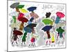 Umbrellas - Jack and Jill, April 1945-Stella May DaCosta-Mounted Giclee Print