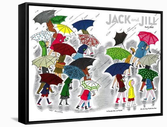 Umbrellas - Jack and Jill, April 1945-Stella May DaCosta-Framed Stretched Canvas