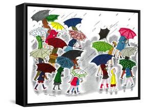 Umbrellas - Jack & Jill-Stella May DaCosta-Framed Stretched Canvas