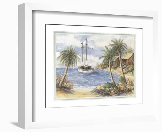 Umbrellas on the Beach-unknown Thompson-Framed Art Print