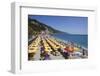 Umbrellas on the New Town Beach at Monterosso Al Mare-Mark Sunderland-Framed Photographic Print