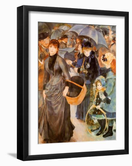 Umbrellas-Pierre-Auguste Renoir-Framed Art Print