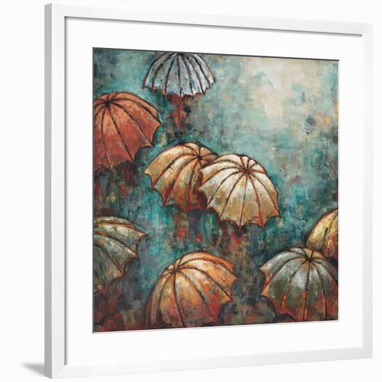 Umbrellas-Crystal Heath-Framed Art Print