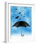 Umbrellas-sean gladwell-Framed Art Print