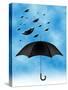 Umbrellas-sean gladwell-Stretched Canvas