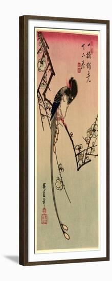Ume Ni Onagadori-Utagawa Hiroshige-Framed Giclee Print