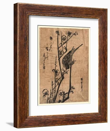 Ume Ni Uguisu-Utagawa Hiroshige-Framed Giclee Print