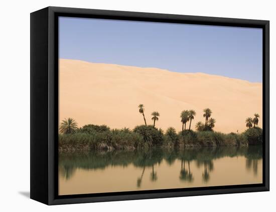 Umm El Ma Lake, Erg Awbari, Sahara Desert, Fezzan, Libya, North Africa, Africa-Pitamitz Sergio-Framed Stretched Canvas