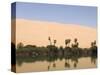 Umm El Ma Lake, Erg Awbari, Sahara Desert, Fezzan, Libya, North Africa, Africa-Pitamitz Sergio-Stretched Canvas