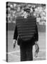Umpire Bill Summers Glaring Toward Cleveland Indians Dugout-George Silk-Stretched Canvas