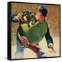 Umpire Holding Mask, 1944-null-Framed Stretched Canvas