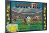 Umpire Lemon Label - Claremont, CA-Lantern Press-Mounted Art Print