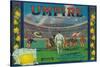 Umpire Lemon Label - Claremont, CA-Lantern Press-Stretched Canvas