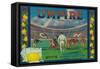 Umpire Lemon Label - Claremont, CA-Lantern Press-Framed Stretched Canvas