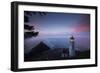 Umpqua River Lighthouse at sunset, Cape Disappointment, Oregon, USA-Panoramic Images-Framed Photographic Print