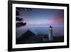 Umpqua River Lighthouse at sunset, Cape Disappointment, Oregon, USA-Panoramic Images-Framed Photographic Print