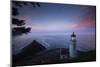 Umpqua River Lighthouse at sunset, Cape Disappointment, Oregon, USA-Panoramic Images-Mounted Photographic Print