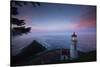 Umpqua River Lighthouse at sunset, Cape Disappointment, Oregon, USA-Panoramic Images-Stretched Canvas