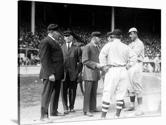 Umps and Managers, Giants and Red Sox World Series, Baseball Photo - New York, NY-Lantern Press-Stretched Canvas