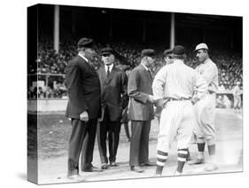 Umps and Managers, Giants and Red Sox World Series, Baseball Photo - New York, NY-Lantern Press-Stretched Canvas