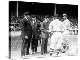 Umps and Managers, Giants and Red Sox World Series, Baseball Photo - New York, NY-Lantern Press-Stretched Canvas