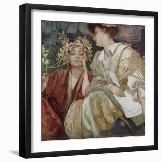 Umschlag Fuer Die Zeitschrift Town Topics New York, 1910-Alphonse Mucha-Framed Giclee Print