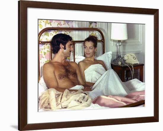 Un Amour by Pluie by Jean Claude Brialy with Romy Schneider and Nino Castelnuovo, 1973 (photo)-null-Framed Photo