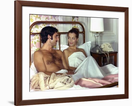 Un Amour by Pluie by Jean Claude Brialy with Romy Schneider and Nino Castelnuovo, 1973 (photo)-null-Framed Photo