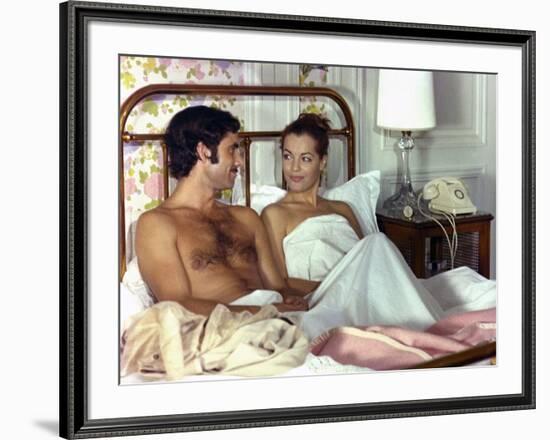 Un Amour by Pluie by Jean Claude Brialy with Romy Schneider and Nino Castelnuovo, 1973 (photo)-null-Framed Photo