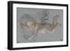 Un amour planant dans les airs, un objet dans chaque main ; deux amours volant se donnant la main-Antoine Coypel-Framed Giclee Print