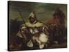 Un arabe-Eugene Delacroix-Stretched Canvas