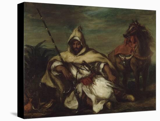 Un arabe-Eugene Delacroix-Stretched Canvas