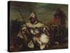 Un arabe-Eugene Delacroix-Stretched Canvas