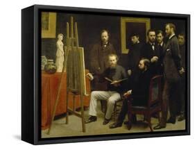 Un Atelier Aux Batignolles, 1870-Henri De Fantin-latour-Framed Stretched Canvas