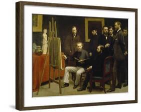 Un Atelier Aux Batignolles, 1870-Henri De Fantin-latour-Framed Giclee Print