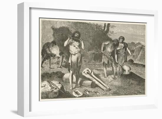 Un Atelier De Mouleur a L'Epoque De Bronze-Emile Antoine Bayard-Framed Giclee Print