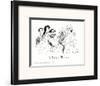 Un Ballo in Maschera, with Pavarotti-Al Hirschfeld-Framed Art Print