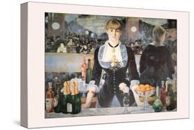 Un Bar Aux Folies Bergeres-Edouard Manet-Stretched Canvas